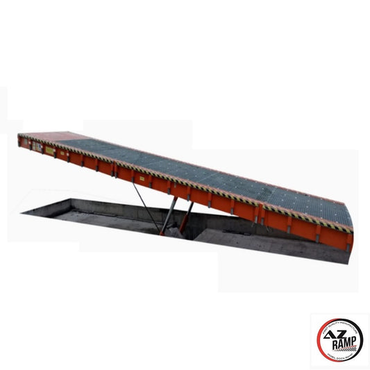 Descubre la rampa de carga enterrada con labio basculante AZ RAMP-EASY ST. Robusta, confiable y segura, esta rampa ofrece una capacidad de carga de 8,000 kg. Con su diseño electrohidráulico y sus rieles de seguridad retráctiles, es ideal para operaciones logísticas. ¡Elige la excelencia con AZ RAMP!