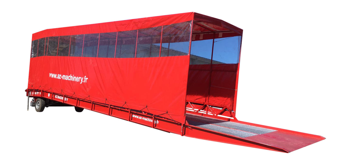 ¡Descubre nuestra rampa EASY XL en esta imagen! Esta rampa robusta y duradera, equipada con un túnel de protección contra las inclemencias del tiempo, está diseñada para ofrecer seguridad y eficiencia en tus operaciones de carga y descarga. Con su superficie antideslizante y su construcción resistente, garantiza un rendimiento óptimo en cualquier entorno. ¡Optimiza tu logística con esta solución confiable de AZ Ramp!