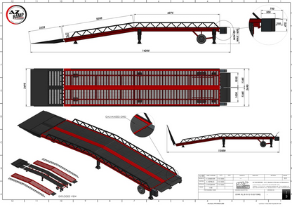 Rampa móvil con puente basculante hidráulico. AZ RAMP-STAR-20T