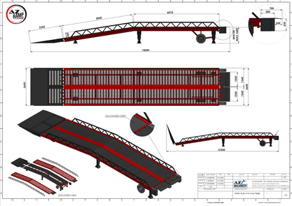 Rampa móvil con puente basculante hidráulico. AZ RAMP-STAR-12T