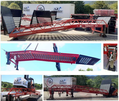 Descubre la rampa de 8 toneladas de AZ RAMP: robusta y adaptable. Ideal para carga y descarga en almacenes, fábricas y distribuidores. Personalizable para tus necesidades. ¡Optimiza tus operaciones con AZ RAMP!